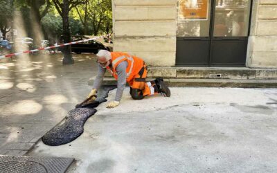 De l’asphalte sur trottoir, cours de Verdun à Bordeaux